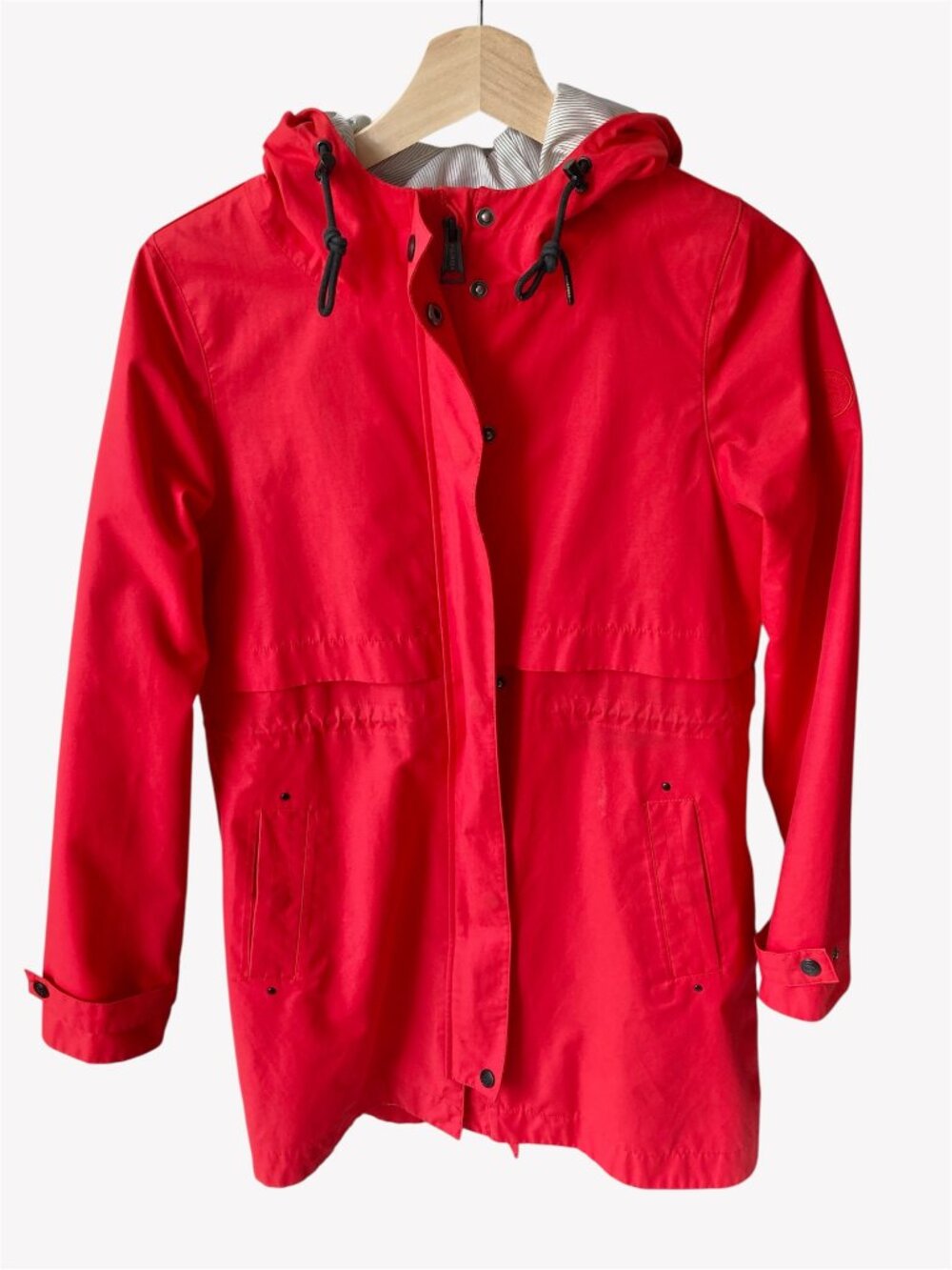 Plenty XS PGD Red Water Resistant Rain Jacket Long Fall Womens